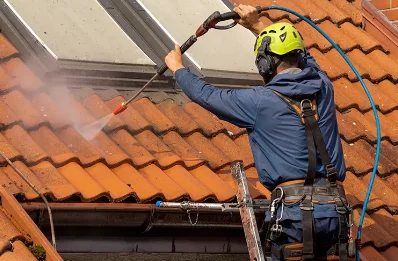 Démoussage et hydrofuge de toiture à Leschaux